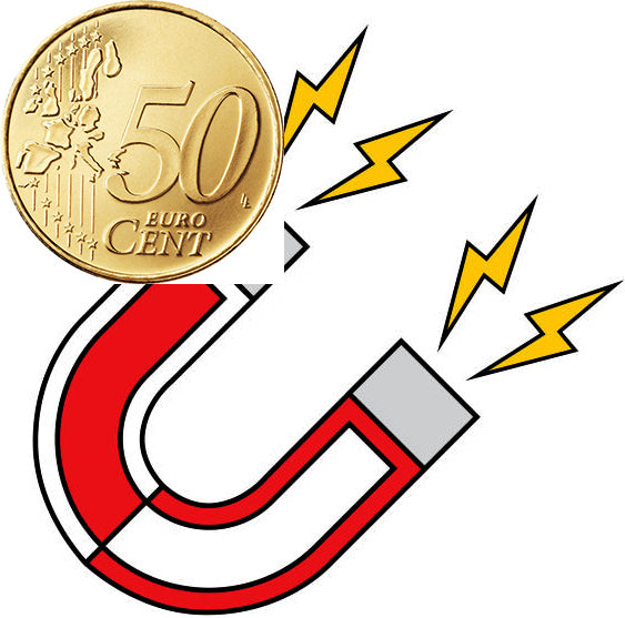 Magnetische Münze - 50 Cent (Superstark)