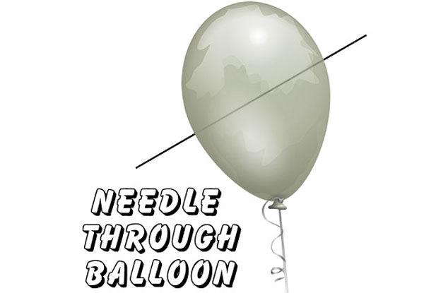 Ballonnadel (Nadel durch Ballon) inkl. 10 Ballons