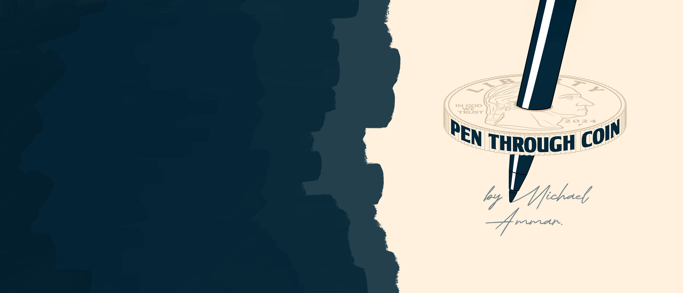 Pen Through Coin von Michael Ammar