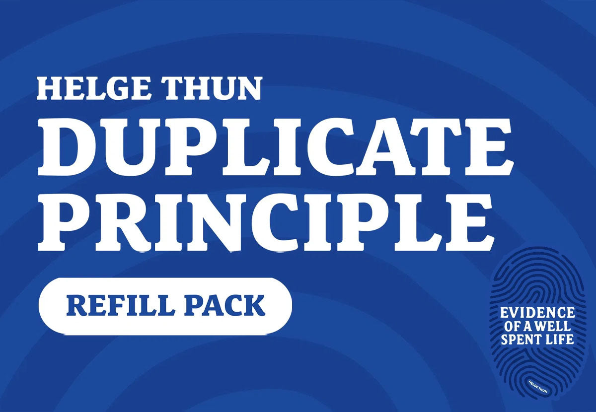 Evidence of a Well Spent Life - Duplicate Principle Cards by Helge Thun