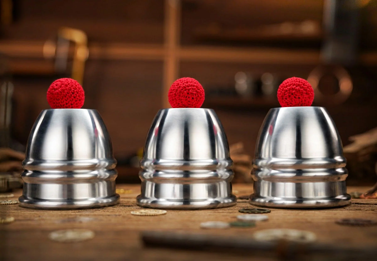 Aluminum Alloy Cups and Balls Set by TCC Magic