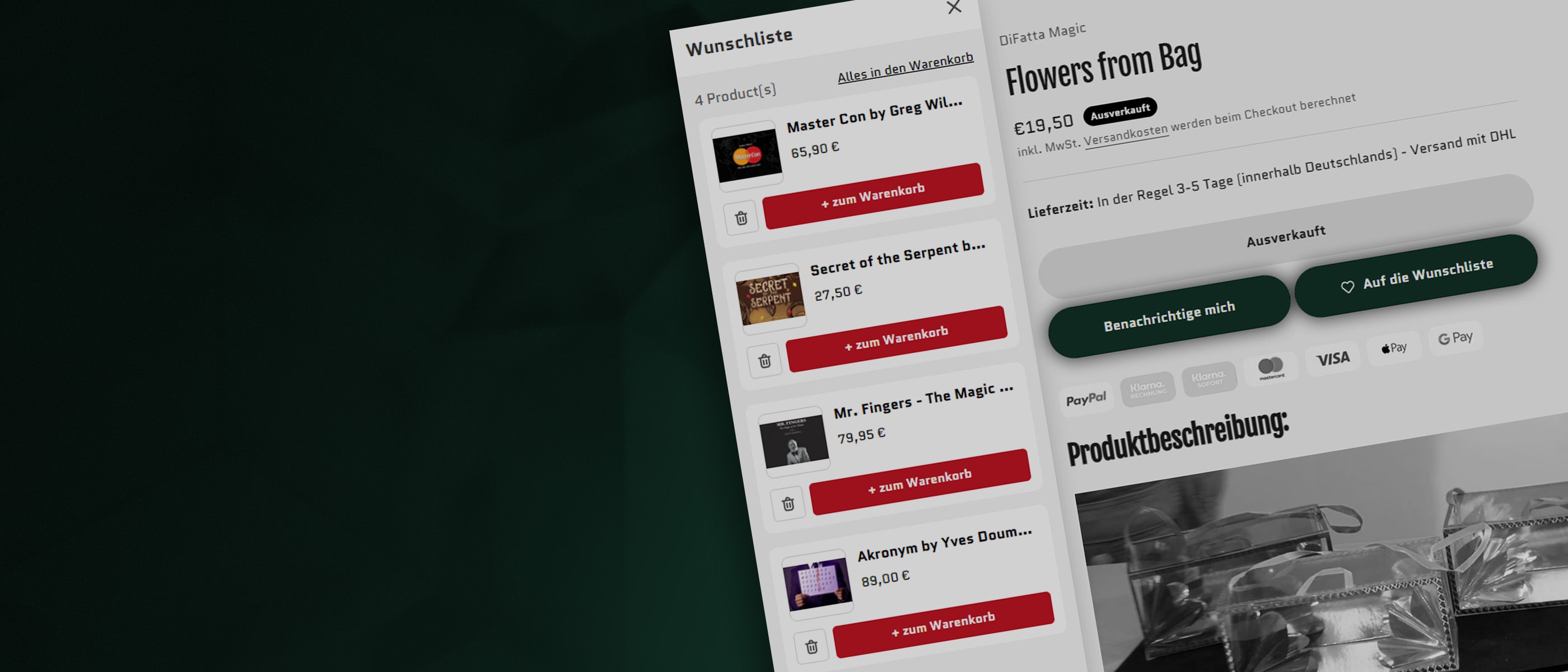 Neue Features: Wishlist und Benachrichtigung!